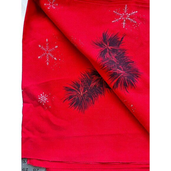California Handprints Tablecloth Red Christmas Pinecones Gold Snowflakes… - Picture 9 of 9